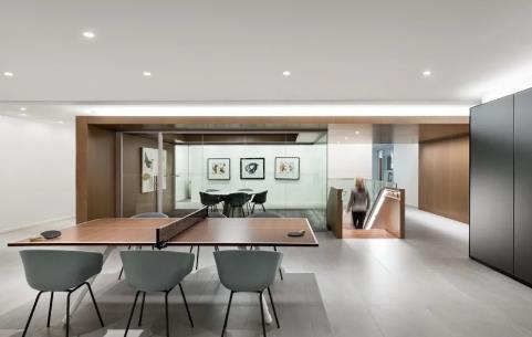 青島嶗山區(qū)投資顧問公司韓式風格辦公室裝修效果圖